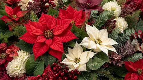 fiori artificiali natalizi