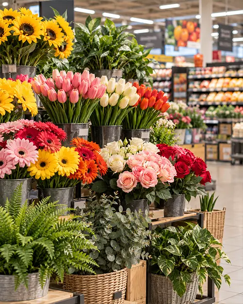 fiori e piante artificiali per la grande distribuzione organizzata