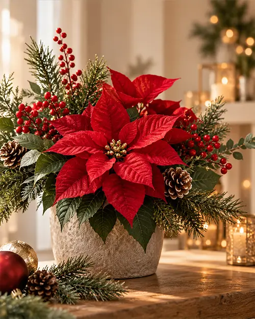 immagine ispirazionale fiori artificiali natalizi per mercato B2B